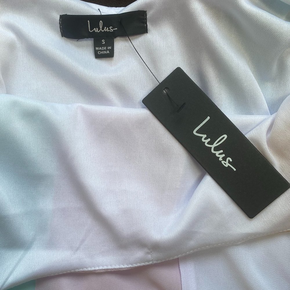 Lulus Days to Remember Pastel Stripe Maxi Dress-S-Fairycore Coastal Event NWT - Picture 6 of 10
